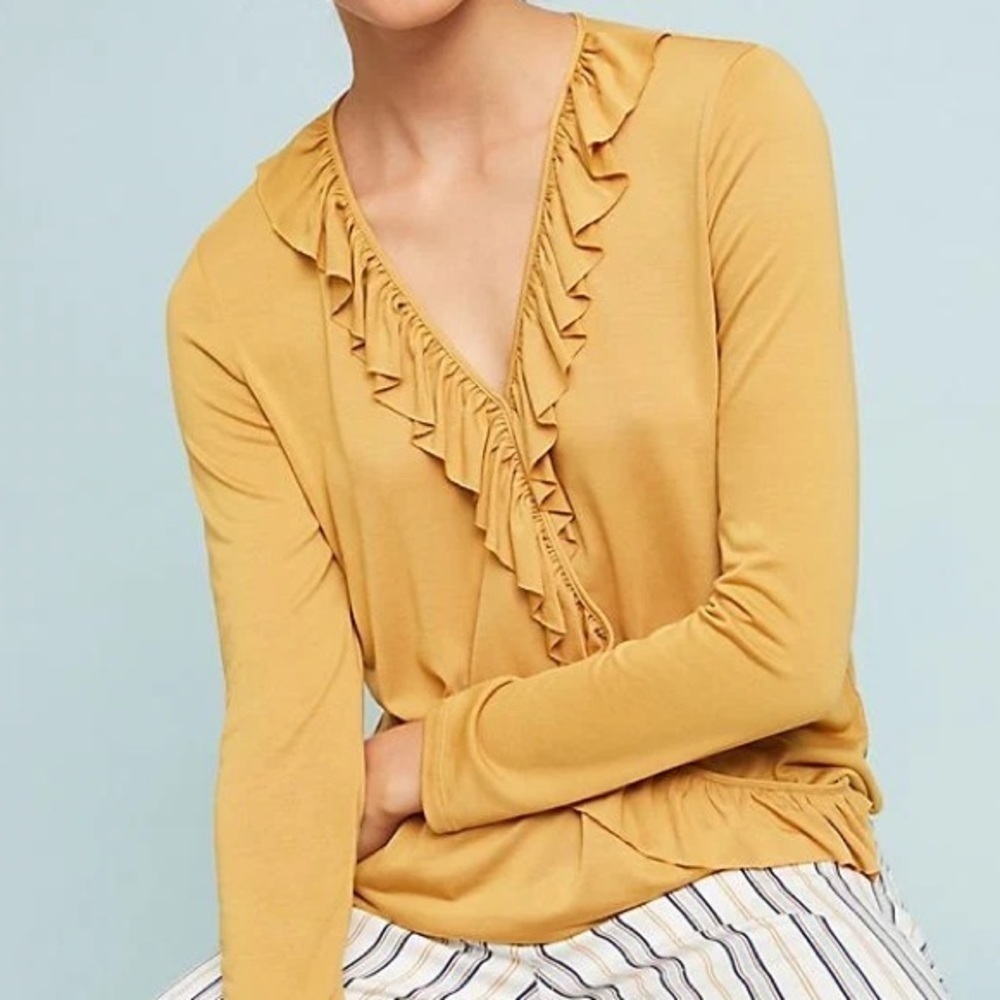 Anthropologie Sunday In Brooklyn Krasner Ruffled Top
